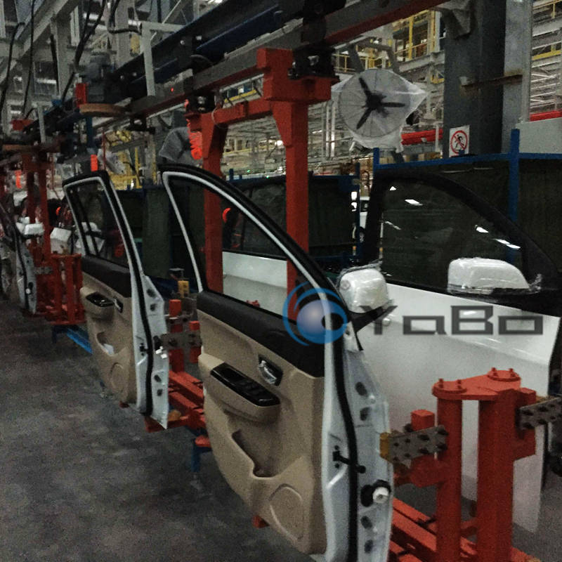 Automobile door assembly line